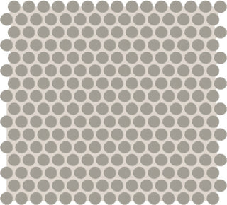 12x14 Color Story Mosaics Circle Penny Round Mosaic Solid-Color Glossy Smooth Ceramic Tile