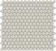 12x14 Color Story Mosaics Circle Penny Round  Mosaic Solid-Color Matte Smooth Ceramic Tile Stone Gray