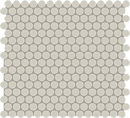 12x14 Color Story Mosaics Circle Penny Round Mosaic Solid-Color Matte Smooth Ceramic Tile