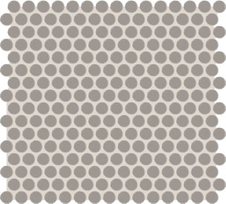 12x14 Color Story Mosaics Circle Penny Round Mosaic Solid-Color Matte Smooth Ceramic Tile