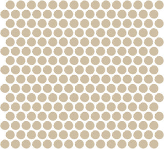 13x11 Color Wheel Mosaic Circle Penny Round Mosaic Solid-Color Glossy Smooth Ceramic Tile
