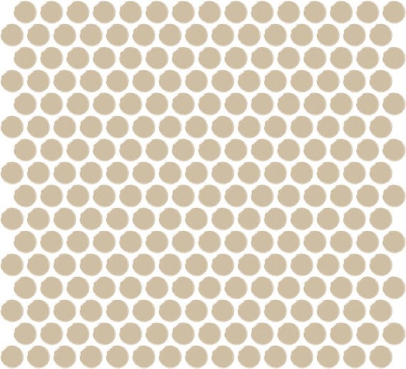 13x11 Color Wheel Mosaic Circle Penny Round  Mosaic Solid-Color Glossy Smooth Ceramic Tile Tan