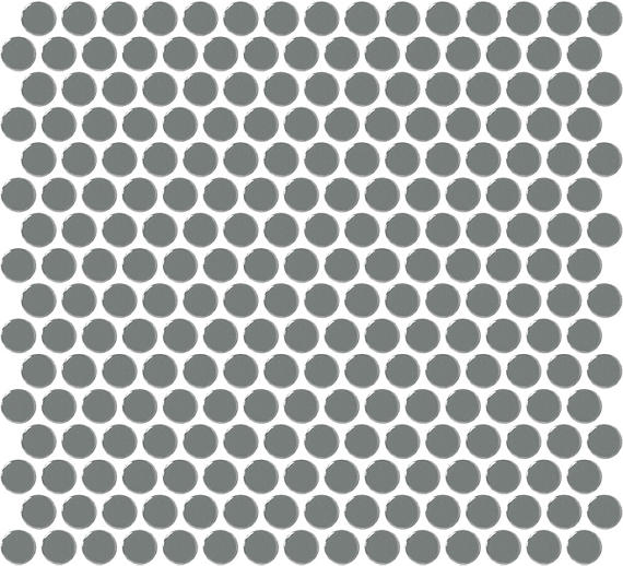 13x11 Color Wheel Mosaic Circle Penny Round  Mosaic Solid-Color Glossy Smooth Ceramic Tile Gray