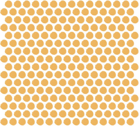 13x11 Color Wheel Mosaic Circle Penny Round  Mosaic Solid-Color Glossy Smooth Ceramic Tile Mustard Yellow