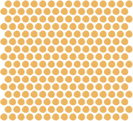 13x11 Color Wheel Mosaic Circle Penny Round  Mosaic Solid-Color Glossy Smooth Ceramic Tile Mustard Yellow