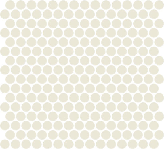 13x11 Color Wheel Mosaic Circle Penny Round  Mosaic Solid-Color Matte Smooth Ceramic Tile Light Beige