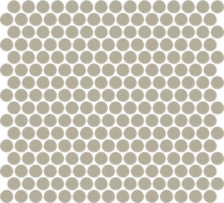 13x11 Color Wheel Mosaic Circle Penny Round Mosaic Solid-Color Matte Smooth Ceramic Tile