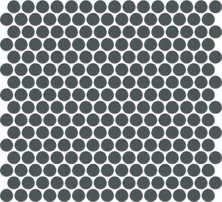 13x11 Color Wheel Mosaic Circle Penny Round Mosaic Solid-Color Matte Smooth Ceramic Tile