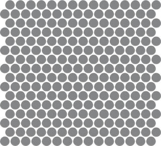 13x11 Color Wheel Mosaic Circle Penny Round Mosaic Solid-Color Matte Smooth Ceramic Tile