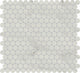 13x11 Clarasea Circle Penny Round  Mosaic Marble-Look Matte Smooth Porcelain Tile Soft Taupe