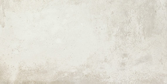 12x24 Rekindle  Stepwise Concrete-Look Matte Smooth Porcelain Tile Pure White