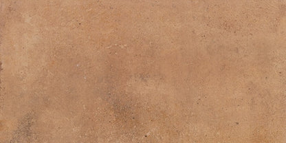 12x24 Rekindle  Stepwise Concrete-Look Matte Smooth Porcelain Tile Clay Orange