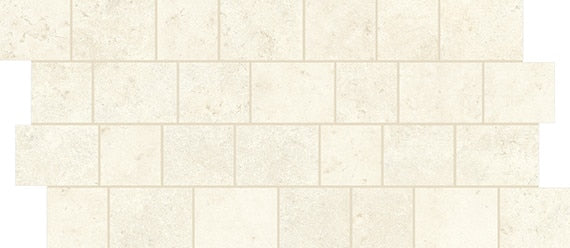 12x24 Uniche  Mosaic Stone-Look Matte Smooth Porcelain Tile Ivory Beige