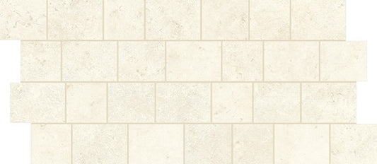 12x24 Uniche  Mosaic Stone-Look Matte Smooth Porcelain Tile Ivory Beige