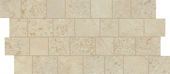12x24 Uniche  Mosaic Stone-Look Matte Smooth Porcelain Tile Beige Sand