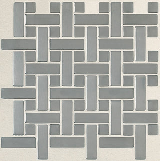 12x12 Metallica Random Pattern Mosaic Metallic-Look Satin Smooth Metal Tile