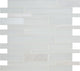 12x13 Serentina  Mosaic Mixed-Material Look Glossy Smooth Glass Tile White
