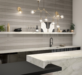 Canvas Gray - 10x30 Apothesis Natural-Look Matte 3D-Geometric Grooved Porcelain Tile