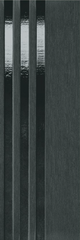 10x30 Apothesis   Natural-Look Matte 3D-Geometric Grooved Porcelain Tile Midnight Black