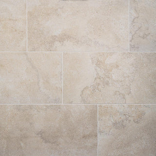 12x24 Haddonstone Light Veining Stepwise Stone-Look Matte Smooth Porcelain Tile