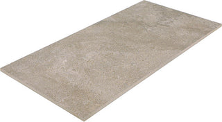 Atlas Taupe - 12x24 Haddonstone Light Veining Stepwise Stone-Look Matte Smooth Porcelain Tile