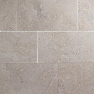 12x24 Haddonstone Light Veining Stepwise Stone-Look Matte Smooth Porcelain Tile