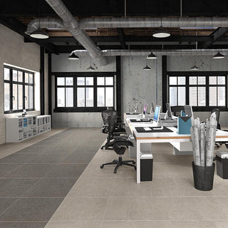 Medium Brown - 12x24 Neospeck Natural Concrete-Look Polished Smooth Porcelain Tile