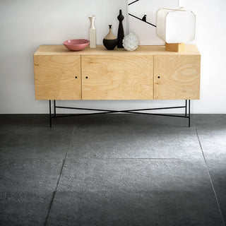 Deep Black - 12x24 Haut Monde Natural Stone-Look Polished Smooth Porcelain Tile