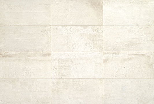 12x24 Union  Natural Concrete-Look Matte Smooth Porcelain Tile Soft White