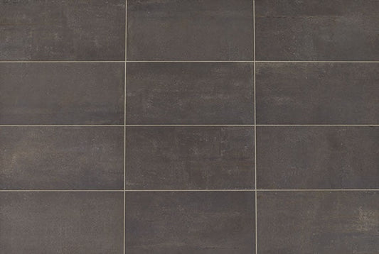 12x24 Union  Natural Concrete-Look Matte Smooth Porcelain Tile Black