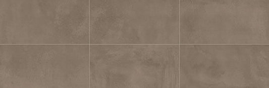 12x24 Chord  Natural Concrete-Look Matte Smooth Porcelain Tile Mocha Brown