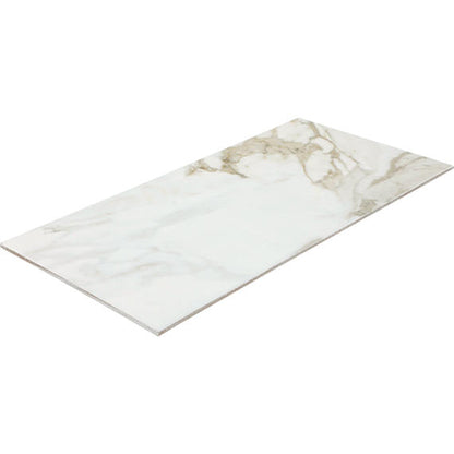 12x24 Platinum  Natural Marble-Look Matte Smooth Porcelain Tile White Gold