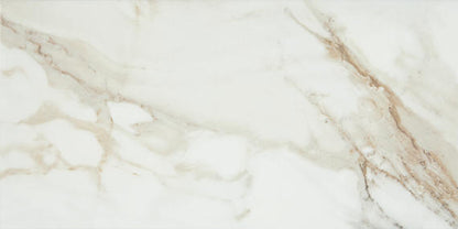 12x24 Platinum  Natural Marble-Look Matte Smooth Porcelain Tile White Gold