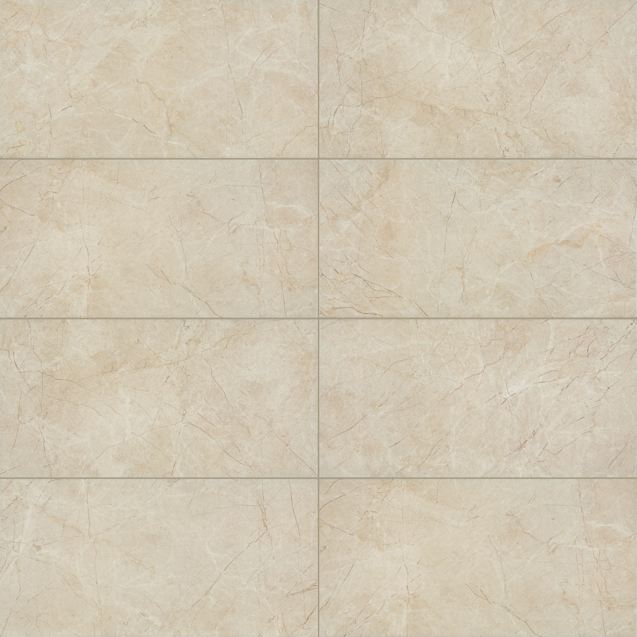 12x24 Platinum Natural Marble-Look Matte Smooth Porcelain Tile