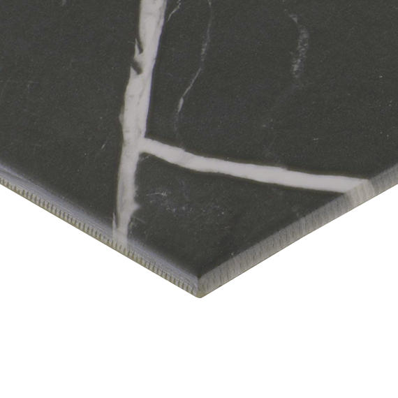 12x24 Platinum  Natural Marble-Look Matte Smooth Porcelain Tile Black White