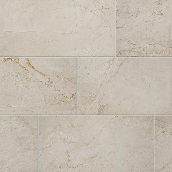 12x24 Platinum  Natural Marble-Look Matte Smooth Porcelain Tile Taupe