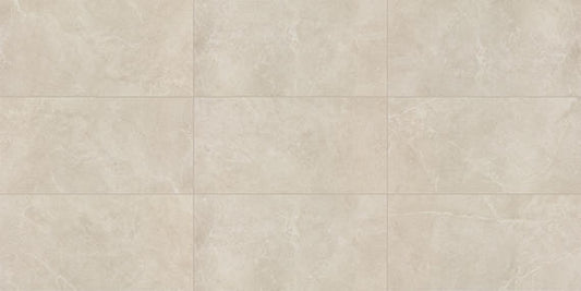 12x24 Prime  Natural Stone-Look Matte Smooth Ceramic Tile Cream Beige