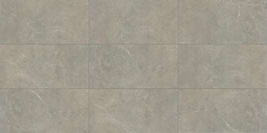 12x24 Prime  Natural Stone-Look Matte Smooth Ceramic Tile Dark Gray