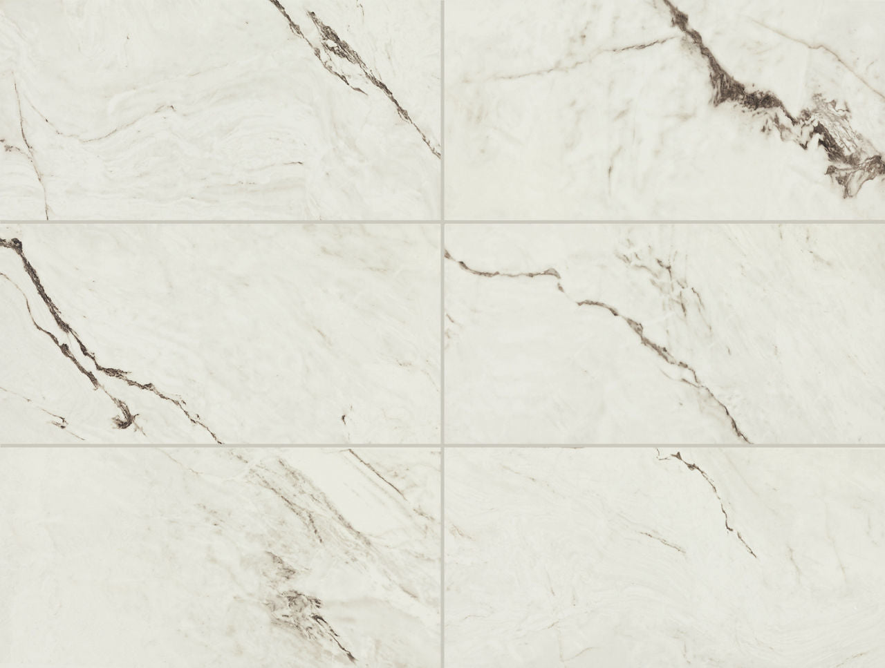 12x24 Foyer Natural Marble-Look Matte Smooth Porcelain Tile