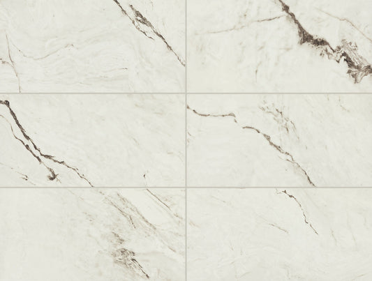 12x24 Foyer Natural Marble-Look Matte Smooth Porcelain Tile