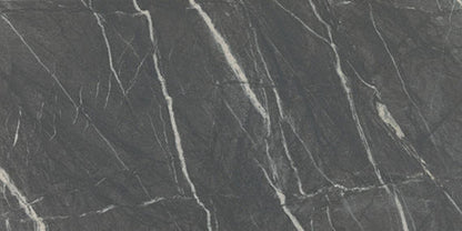 12x24 Foyer  Natural Marble-Look Matte Smooth Porcelain Tile Dark Gray