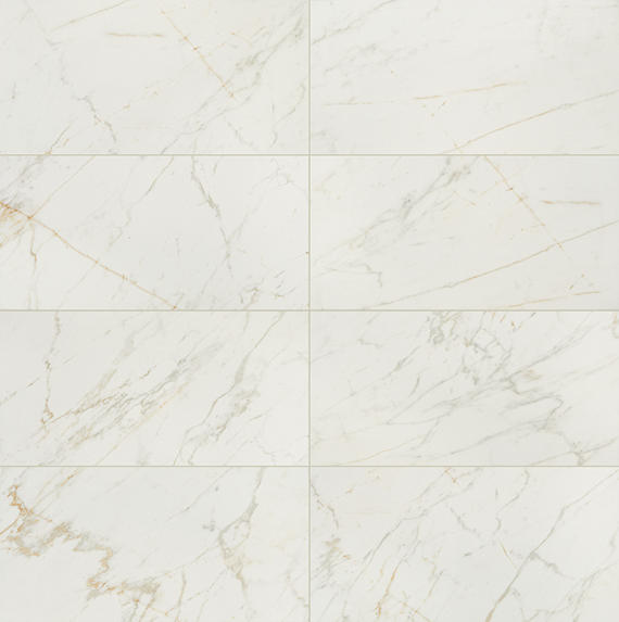12x24 Panoramic Duet Subway Pattern Light Veining Natural Marble-Look Matte Smooth Porcelain Tile Golden Cream