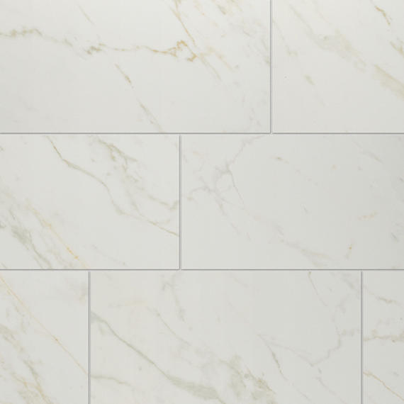 12x24 Panoramic Duet Subway Pattern Light Veining Natural Marble-Look Matte Smooth Porcelain Tile Golden Cream
