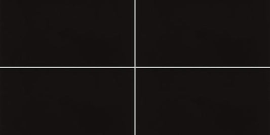 12x24 Pure  Natural Solid-Color Matte Smooth Porcelain Tile Jet Black