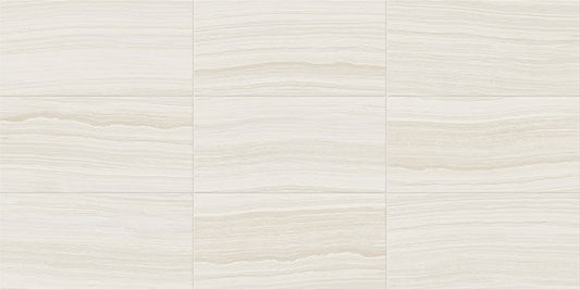 12x24 Santino  Natural Fabric-Look Matte Smooth Porcelain Tile Cream White