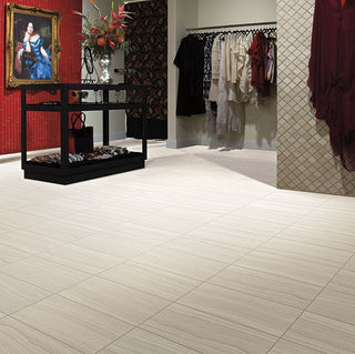 Cream White - 12x24 Santino Natural Stone-Look Matte Smooth Porcelain Tile