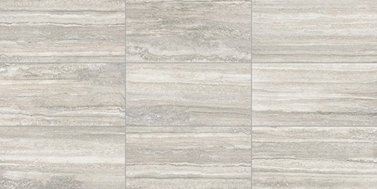 12x24 Reservorio  Natural Stone-Look Matte Smooth Porcelain Tile Gray