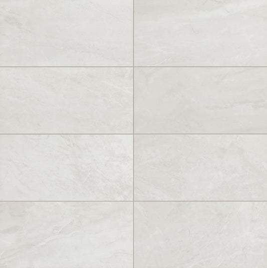 12x24 Artsy Light Veining  Natural Marble-Look Matte Smooth Porcelain Tile Light Taupe