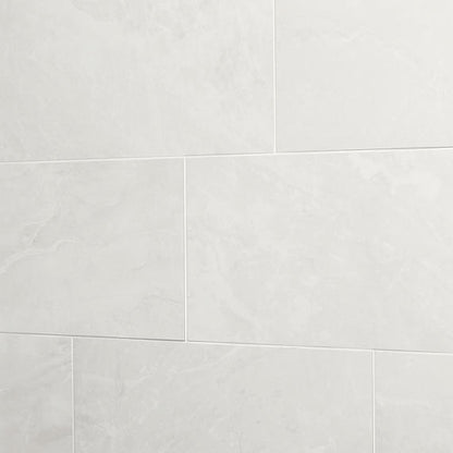 12x24 Artsy Light Veining  Natural Marble-Look Matte Smooth Porcelain Tile Light Taupe