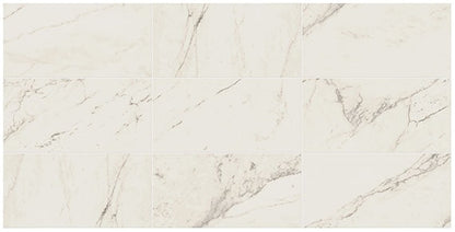 12x24 Classentino Marble  Natural Marble-Look Matte Smooth Porcelain Tile Cream White